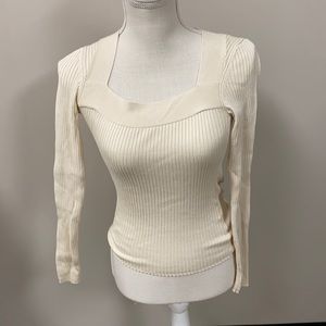 H&M square neck long sleeve top, Size Xs